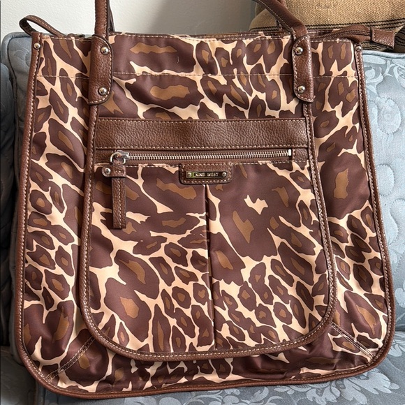 Nine West Brown Animal Camo Print Purse/Bag, Great Condition - Picture 11 of 11